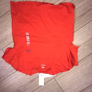 Orange shirt levis crop top